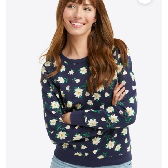 Draper James Natalie Sweatshirt in Magnolia - Picture 1 of 6